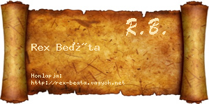 Rex Beáta névjegykártya